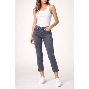 rag & bone Women's 27 10 Inch Capri Jeans Black Rock Gray Stretch USA